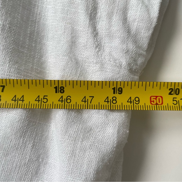 Lulus Linen Blend Top White Size XL Cropped - Picture 12 of 13